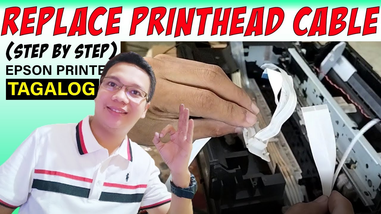 HOW TO REPLACE EPSON PRINTHEAD CABLE || EPSON PRINTER