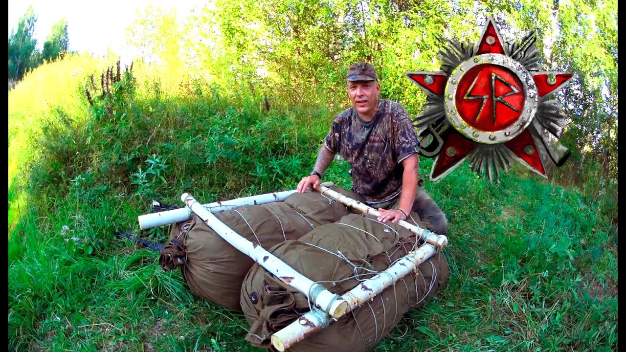 Survival Russia: Spetznas Recon Raft Made Of Grass And 2 Poncho's