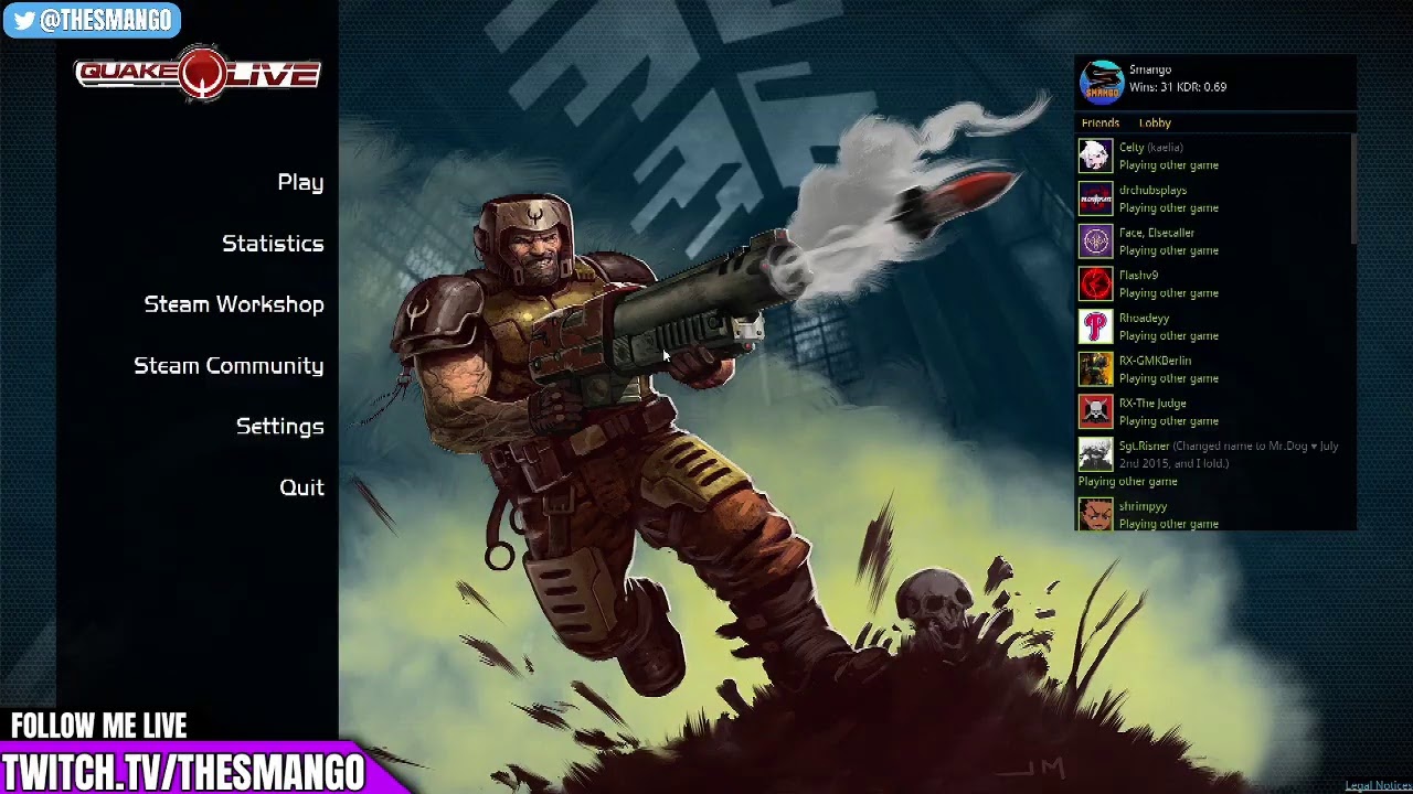 Smango Quakelive Stream #quakefans