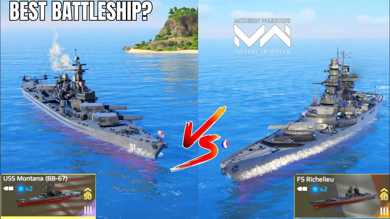 USS Montana vs FS Richelieu Modern Warships