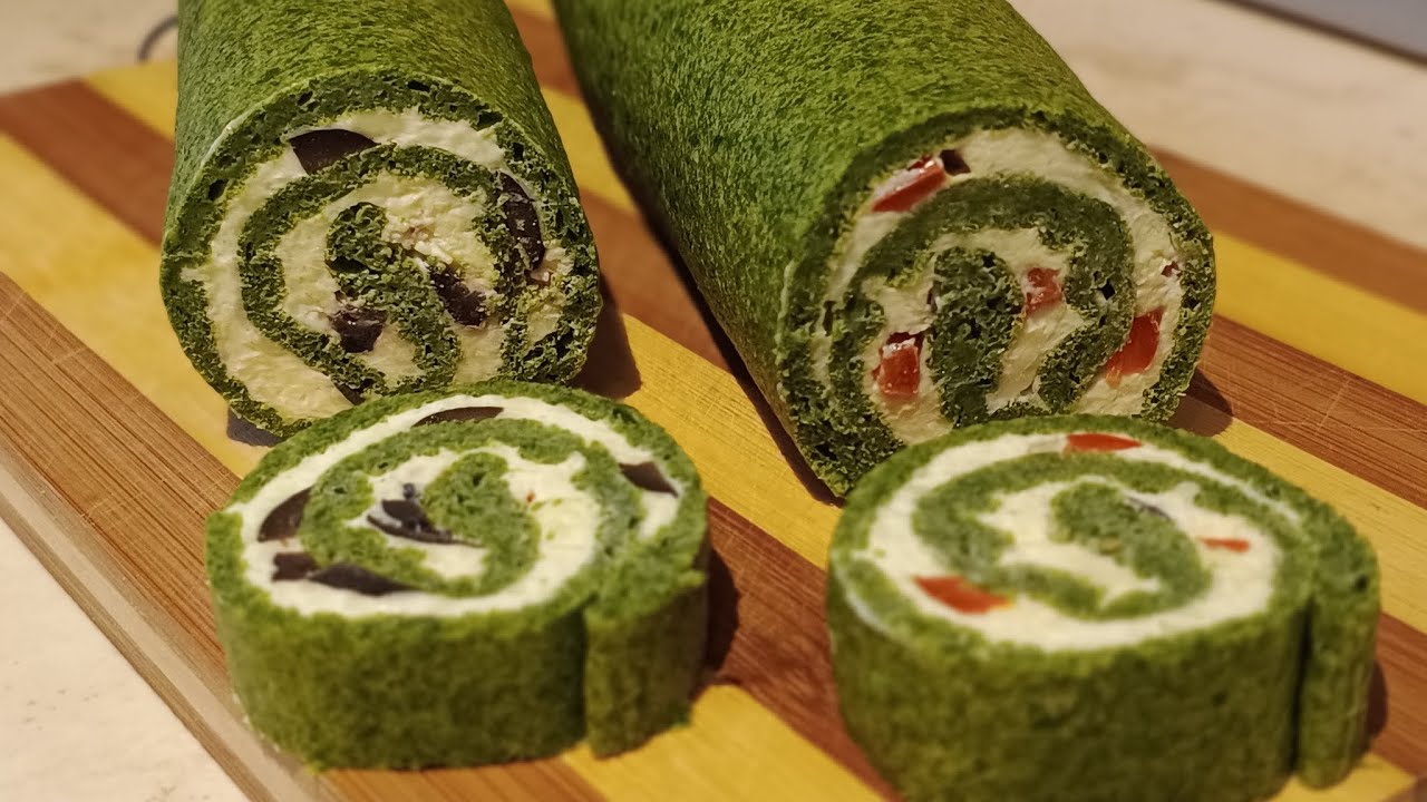 RULADA DE SPANAC CU CREMĂ DE BRÂNZĂ 💚O IDEE DE APERITIV PE MASA DE SĂRBĂTORI 🍽️💚