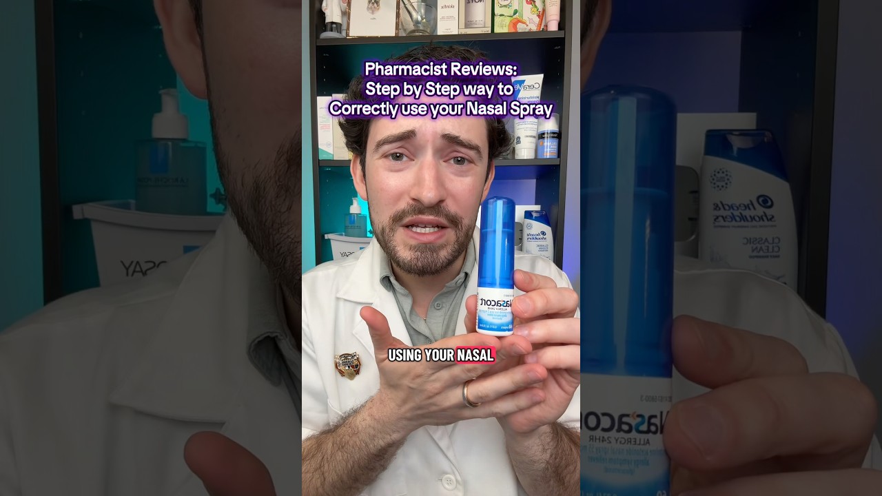 How to Use Nasal Spray Correctly 👃 Stop Wasting Your Spray! #pharmacist #nasalspray #allergies