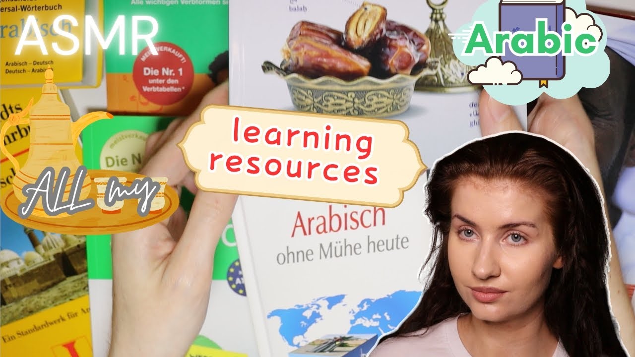 ASMR My ARABIC Learning Resources (soft spoken) book haul, show & tell 