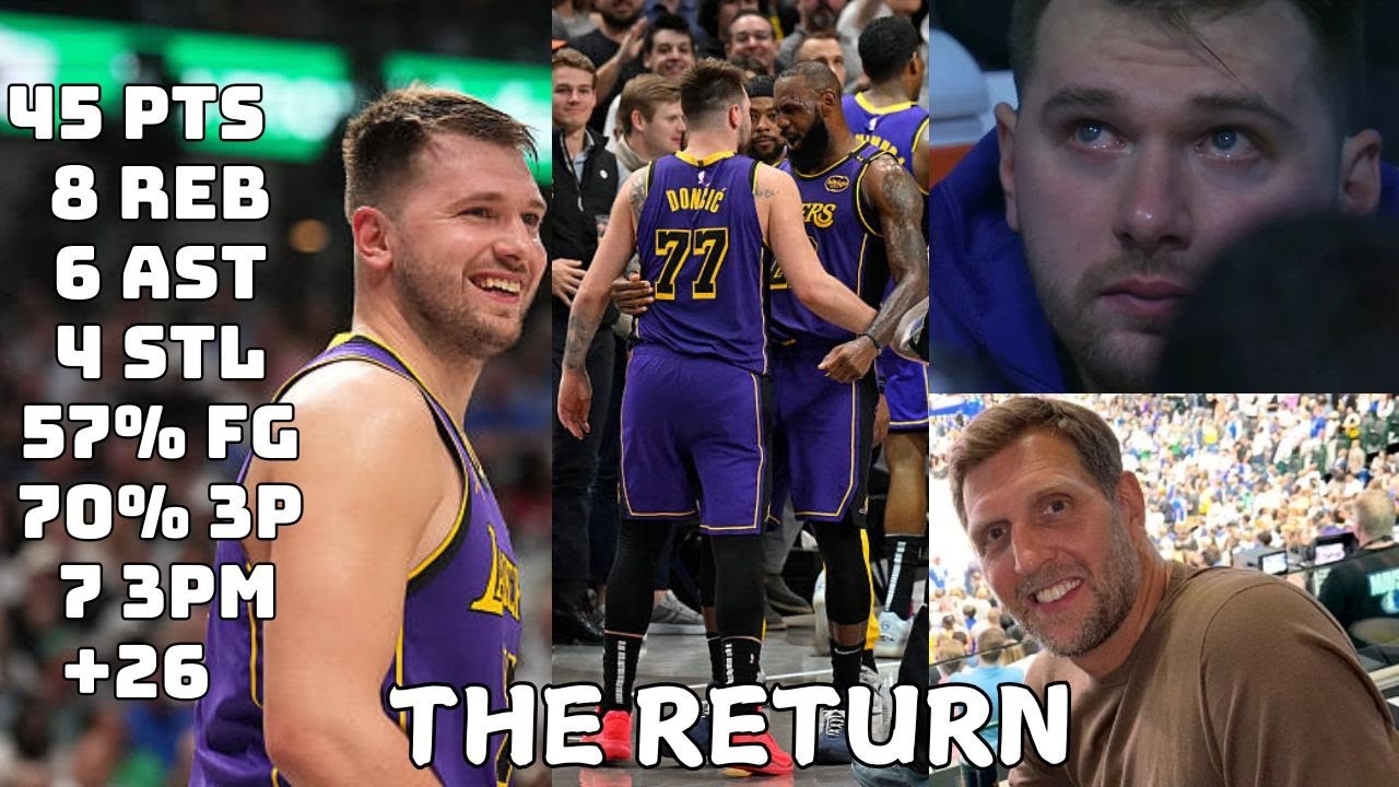 Luka Doncic Showered With LOVE by Mavs Fans & Dirk Nowitzki in His Return to Dallas & Put Up 45 PTS