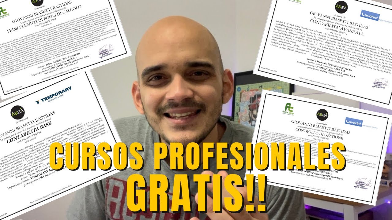 CURSOS GRATIS PROFESIONALES EN ITALIA. (ESTO ES PARA TI!!!!!)