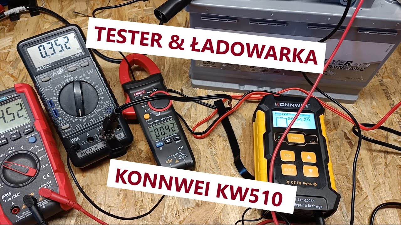 Tester i ładowarka w jednym - Konnwei KW510