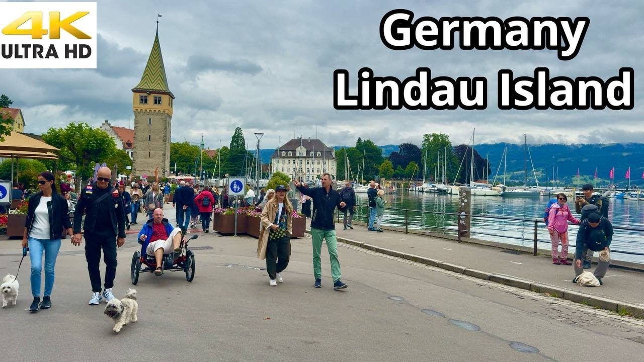 Lindau island, Germany walking tour 4k 2024/Lindau insel