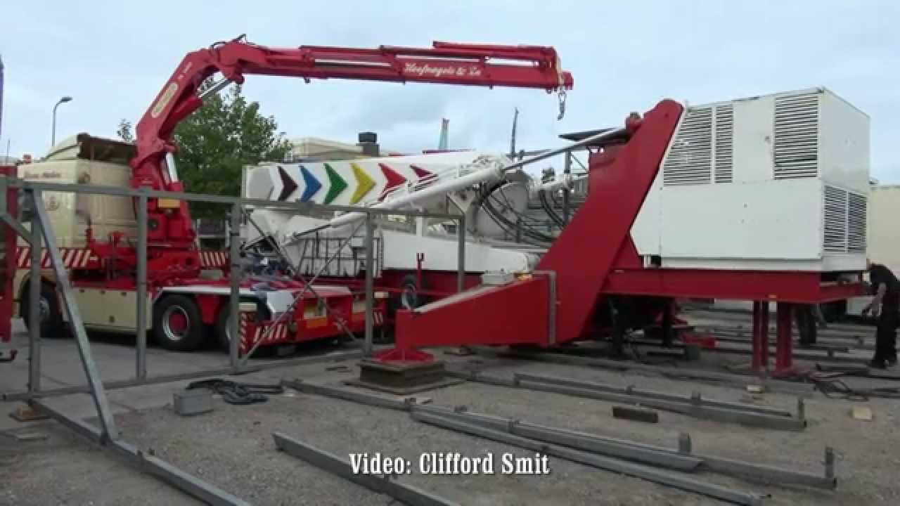 Sound Machine Transport en opbouw kermis Hillegom