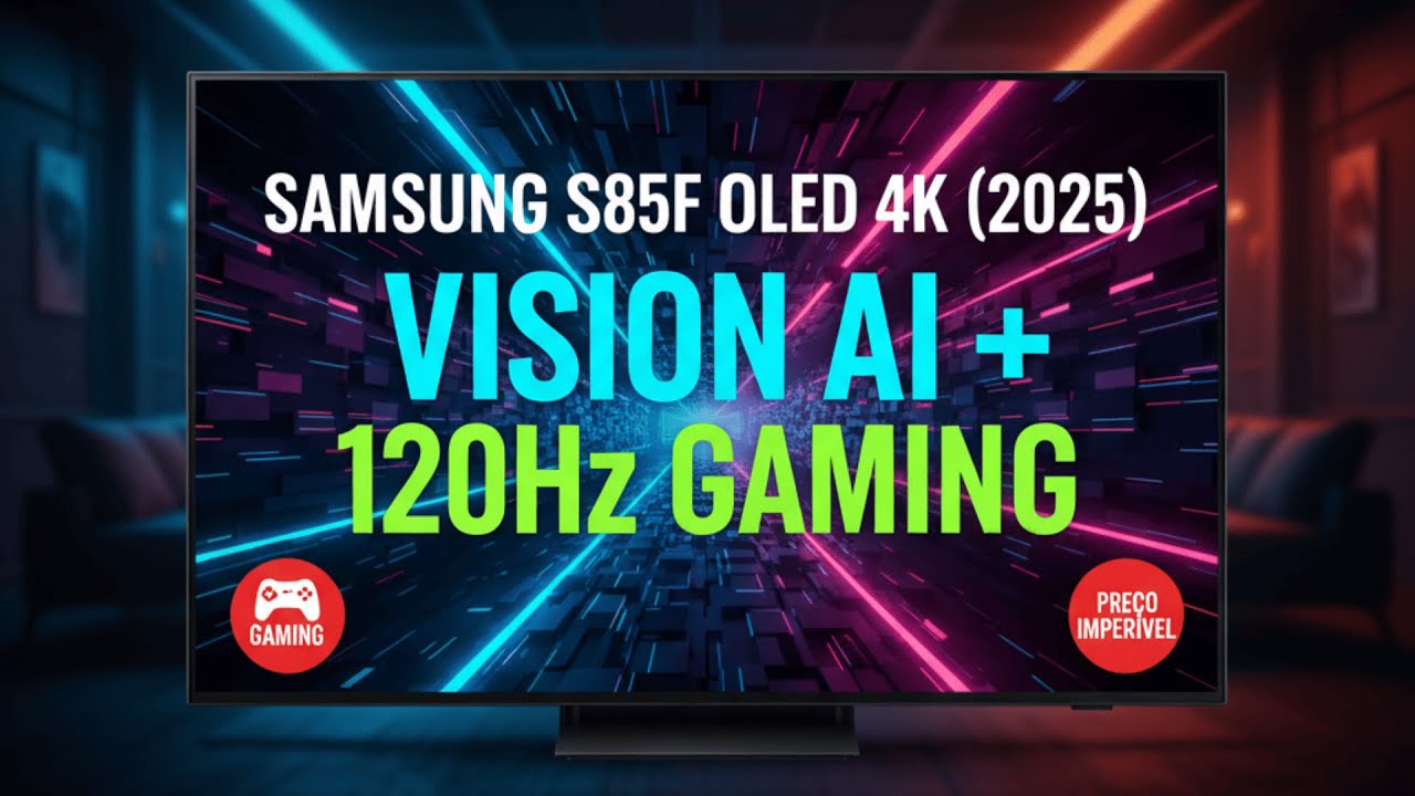 SAMSUNG S85F 65 POLEGADAS OLED 4K (2025): VALE A PENA? 🤯 OLED com Vision AI e 120Hz