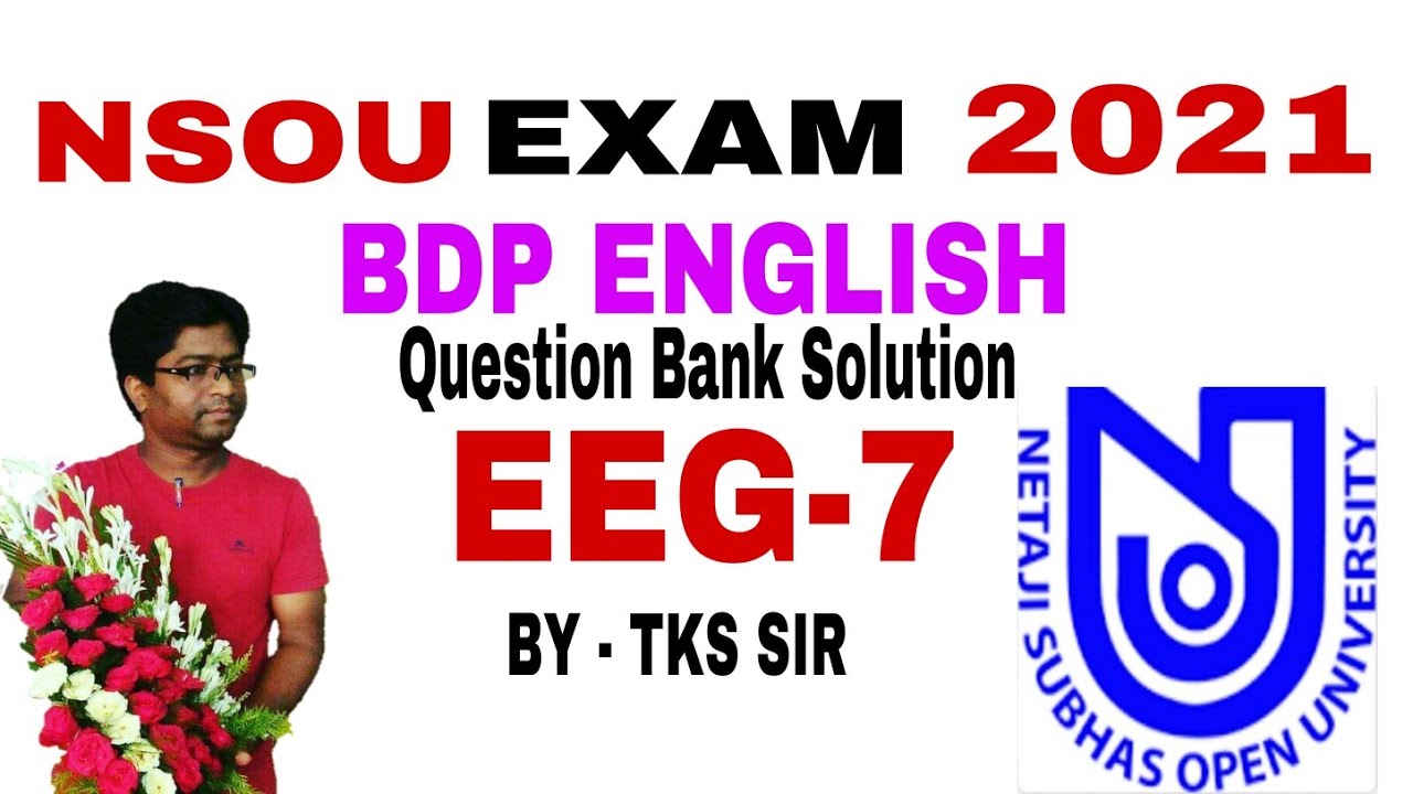 NSOU EXAM 2021 | BDP QUESTION BANK SOLUTION | EEG - 7 | TKS SIR