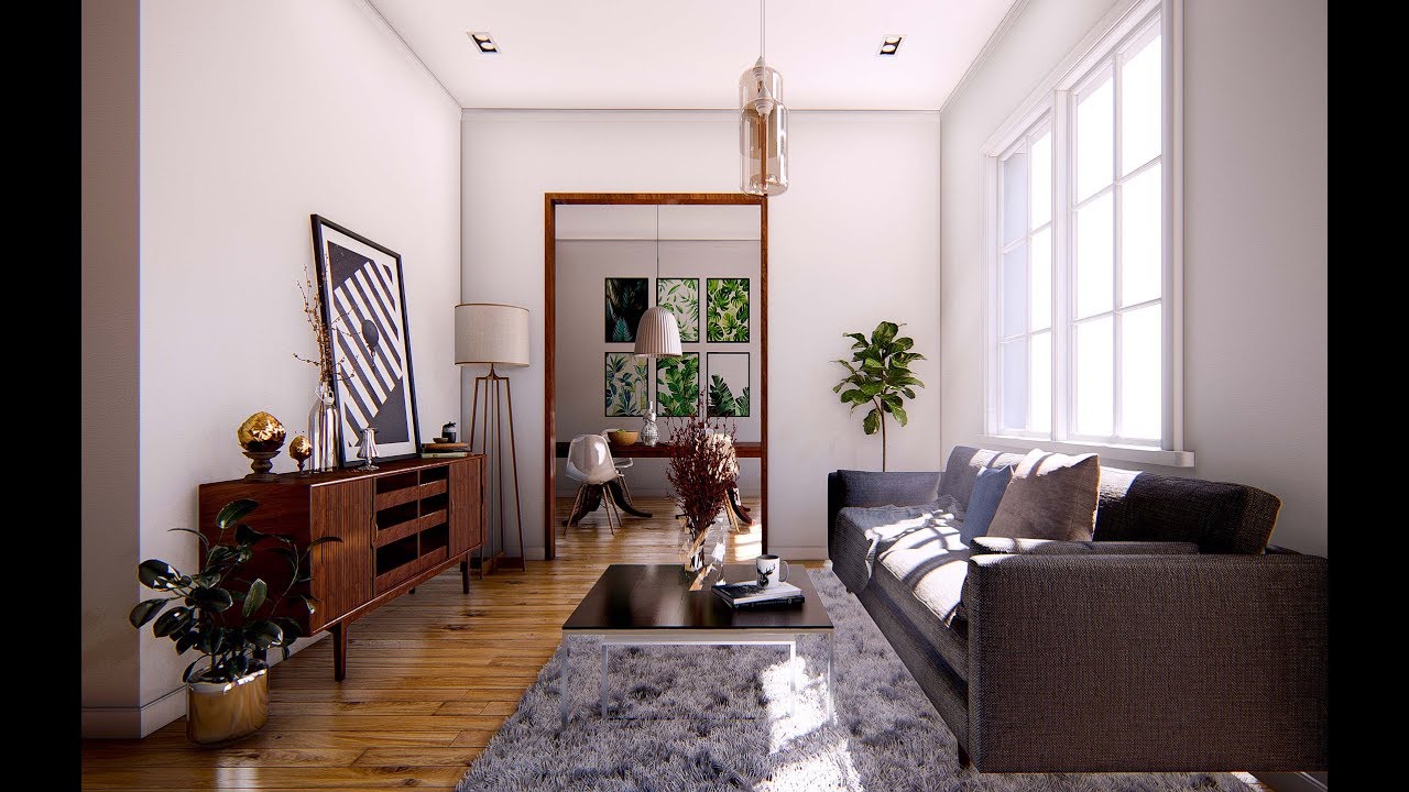LUMION 8 RENDERING TUTORIALS #25 LIVING AND KITCHEN
