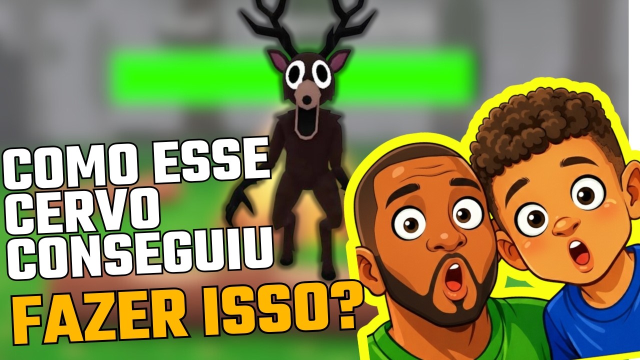 PAPAI APRENDENDO A JOGAR E O CERVO FEZ ISSO COM ELA - GAMEPLAY DE ROBLOX
