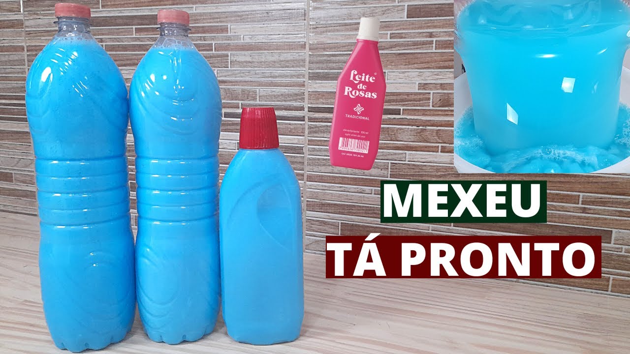 TEM MEIA BARRA DE SABÃO AÍ?  VÃO BORA FAZER SABÃO LÍQUIDO TIPO OMO -  PERFUMADO E ECONÔMICO