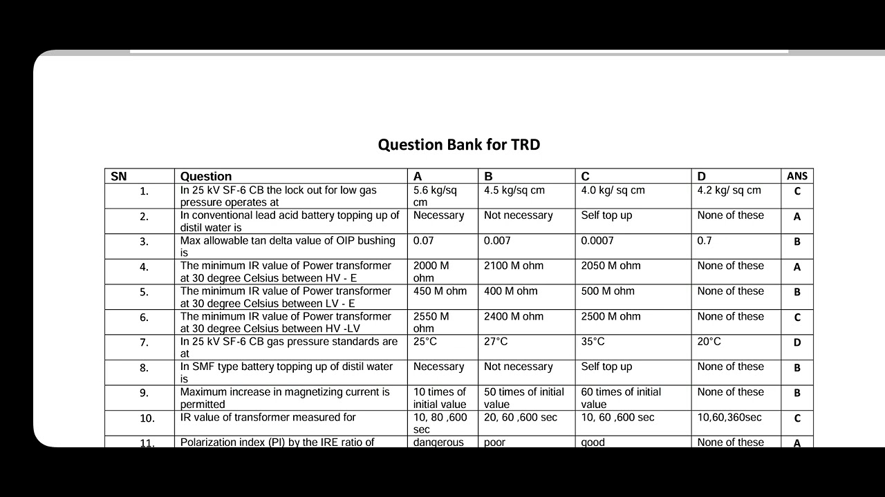 OHE PSI TRD QUESTIONS FOR RAILWAY DEPARTMENTAL EXAM, TECHNICIAN, JUNIOR ENGINEER #railway #trd #psi
