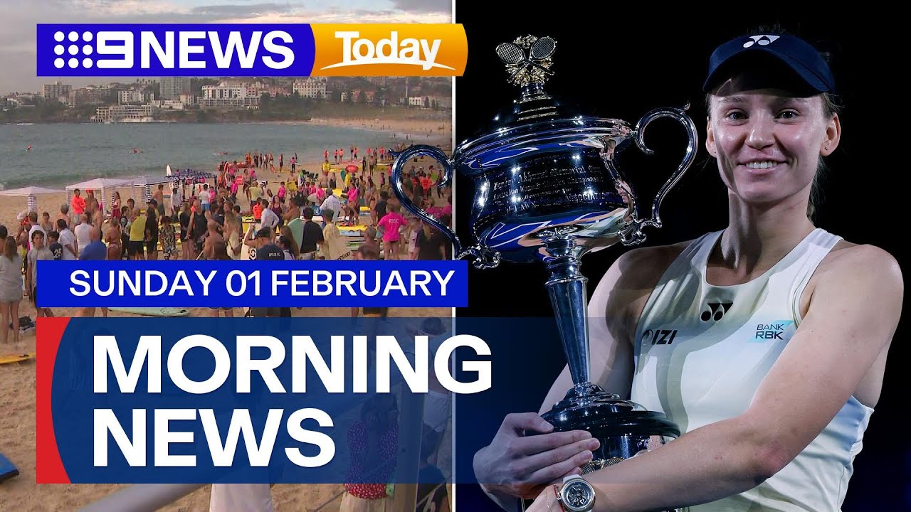 Elena Rybakina's revenge; Paddleout for shark attack victim | 9 News Australia