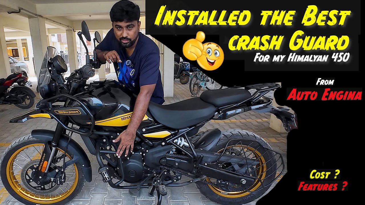 Finally installed 🤩 the Best Crash Guard for our Himalayan 450👌 from @autoengina 🔥