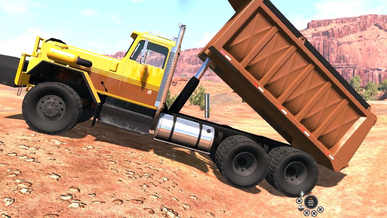 BeamNG Drive - Gavril B Series Dump Truck Desert Driving