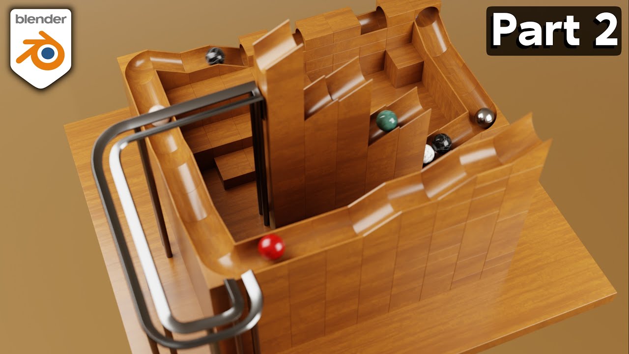Marble Run Animation - Part 2 (Blender Tutorial)