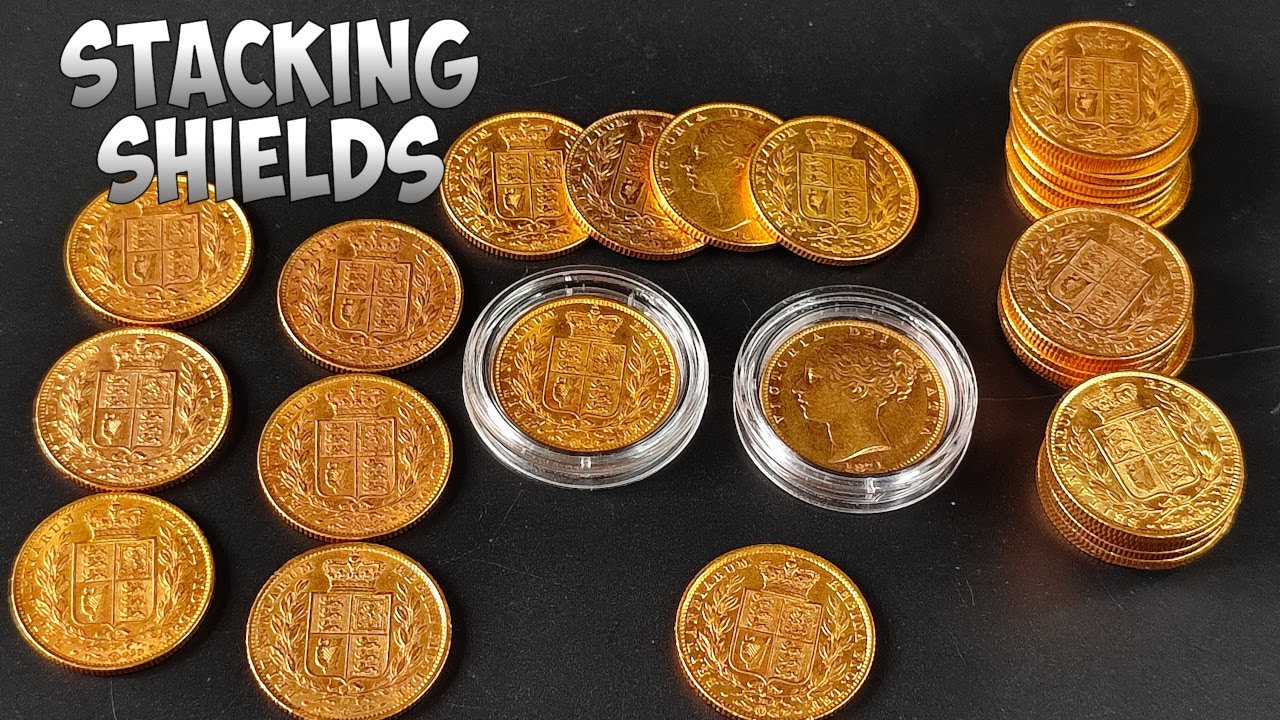 Stacking Gold Sovereign Shield Backs
