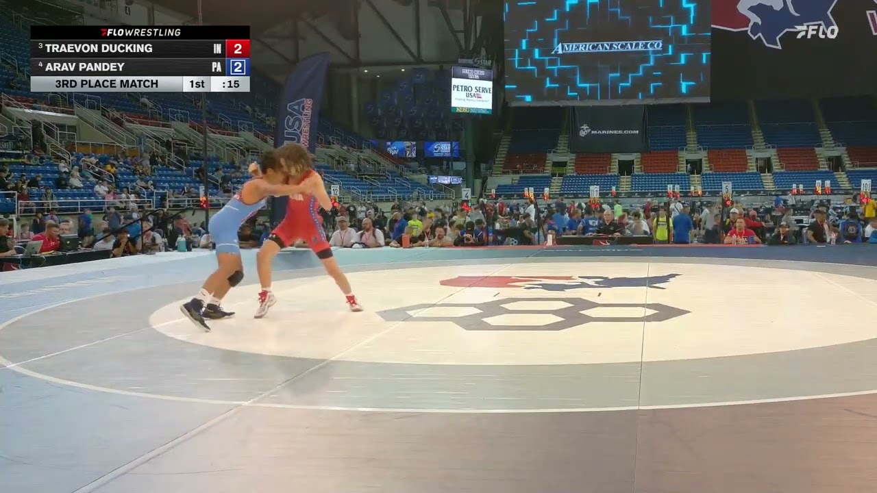 USMC Junior & 16U Nationals | 106 lbs 16U Boys Freestyle | 3rd | Traevon Ducking vs Arav Pandey