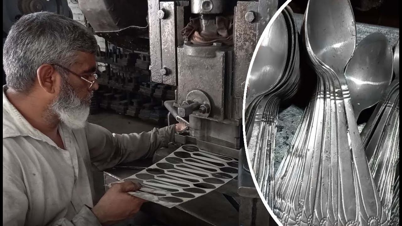 Amazing Process of Spoon Making in Factory | Tour of Spoon & Fork Making Factory | Steel Spoons