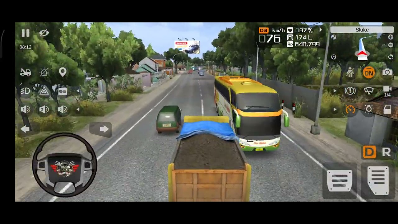 Truck simulator indonesia mobile game play 