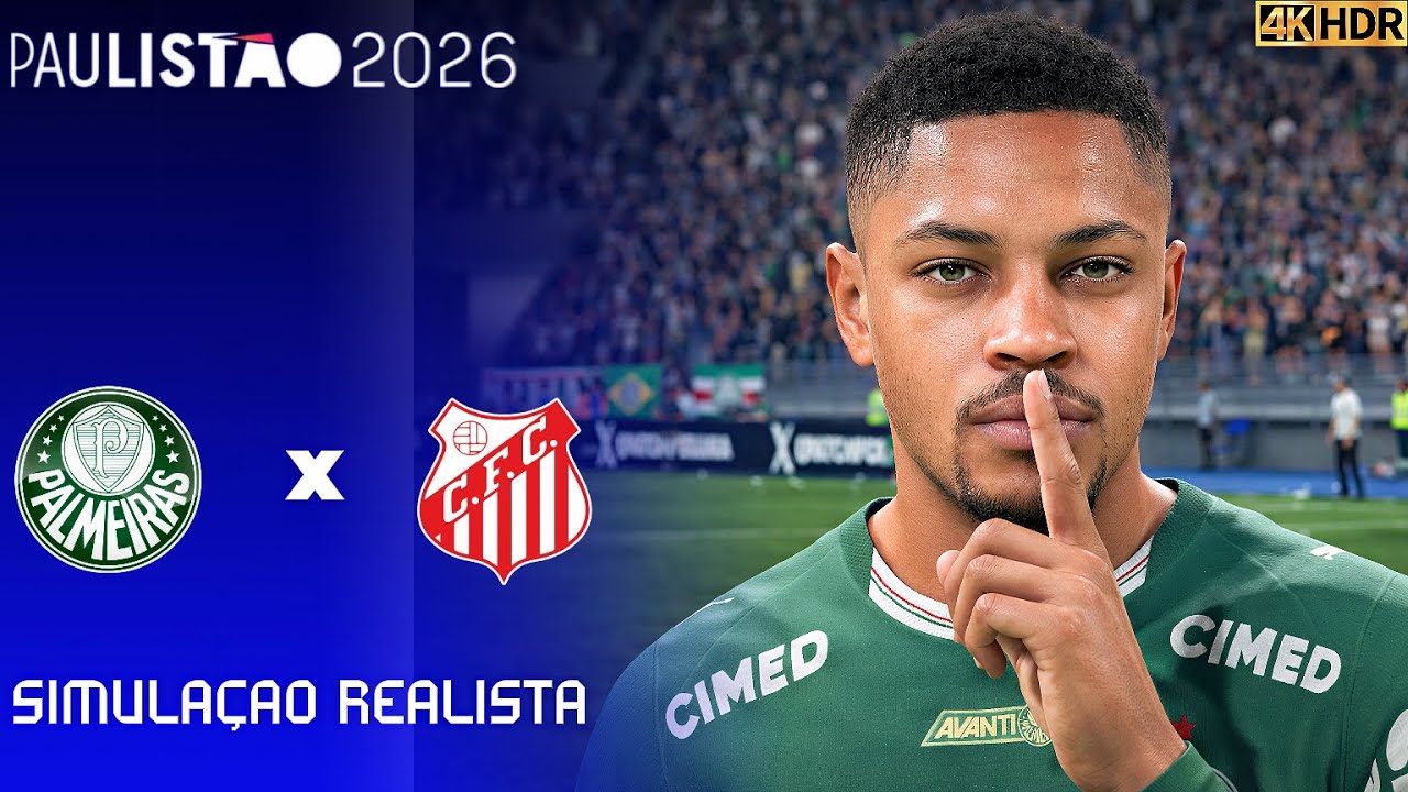 FC 26 - Palmeiras vs Capivariano | Quartas de Finais do Paulistão 2026 | Simulação PC 4K60FPS.