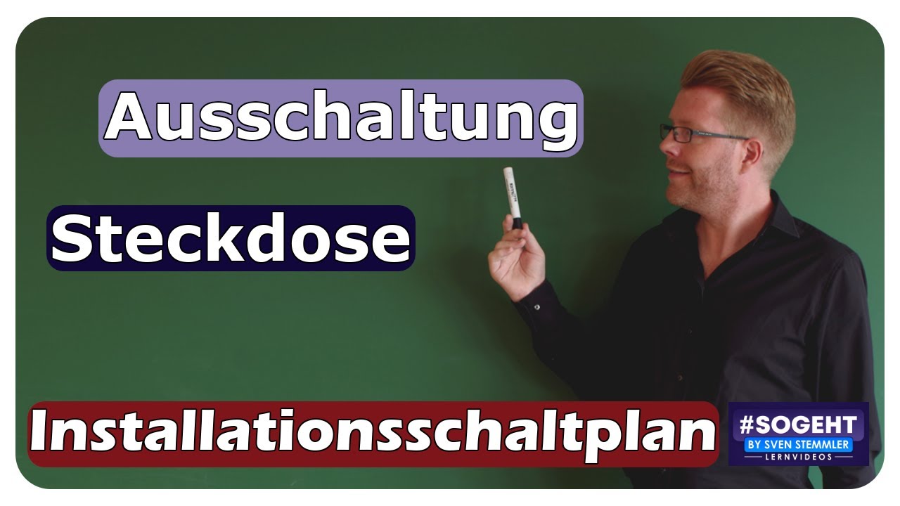 Ausschaltung mit Schutzkontaktsteckdosen - Installationsschaltplan - einfach und anschaulich erklärt