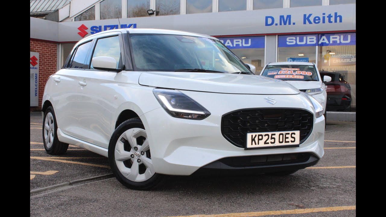 KP25 OES Suzuki Swift Motion CVT 1.2 MHEV 5dr Pure Pearl White 2025