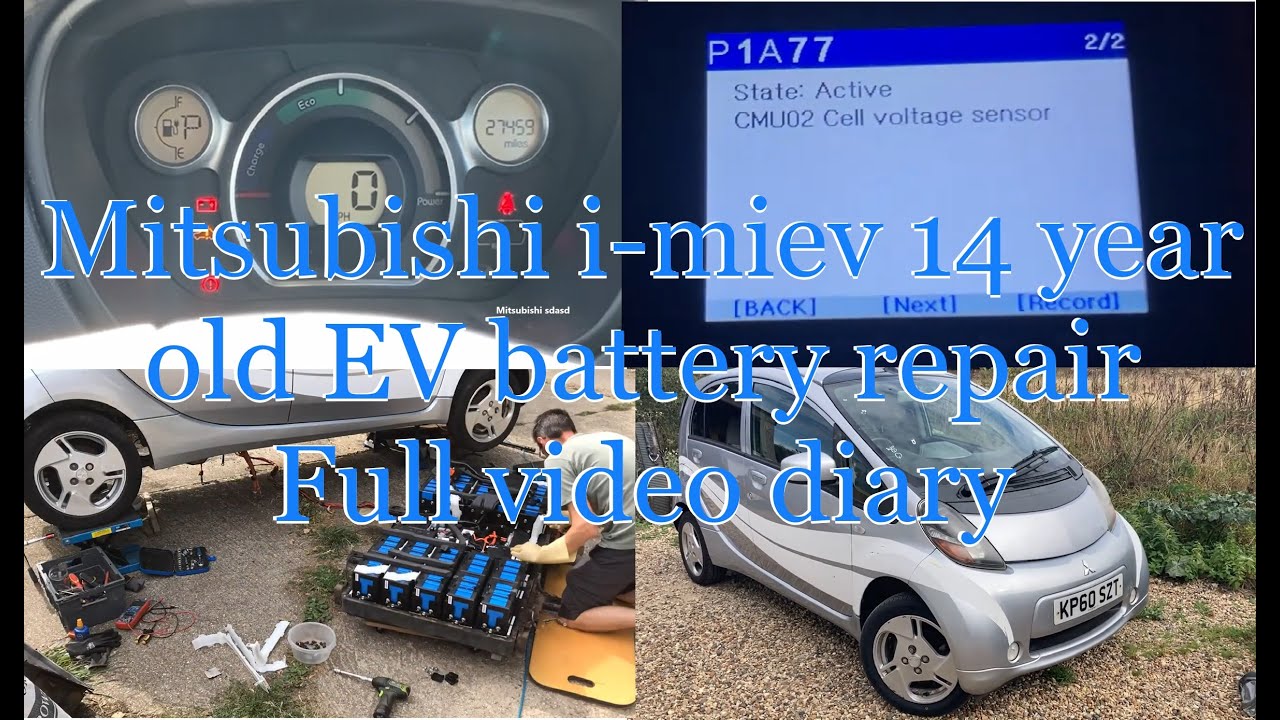 Full video diary: 14 year old full EV battery repair - Electric Car Salvage - Mitsubishi i-miev ion