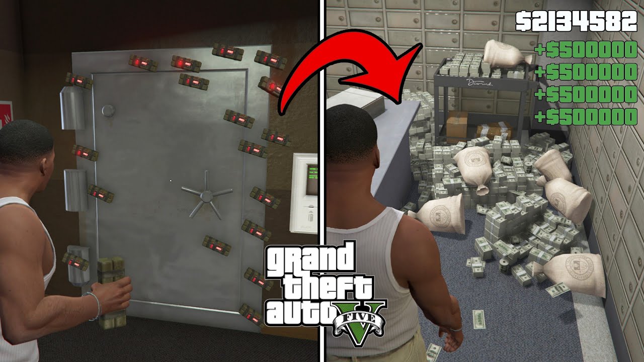 چگونه در جی تی ای وی از بانک دزدی کنیم | GTA 5