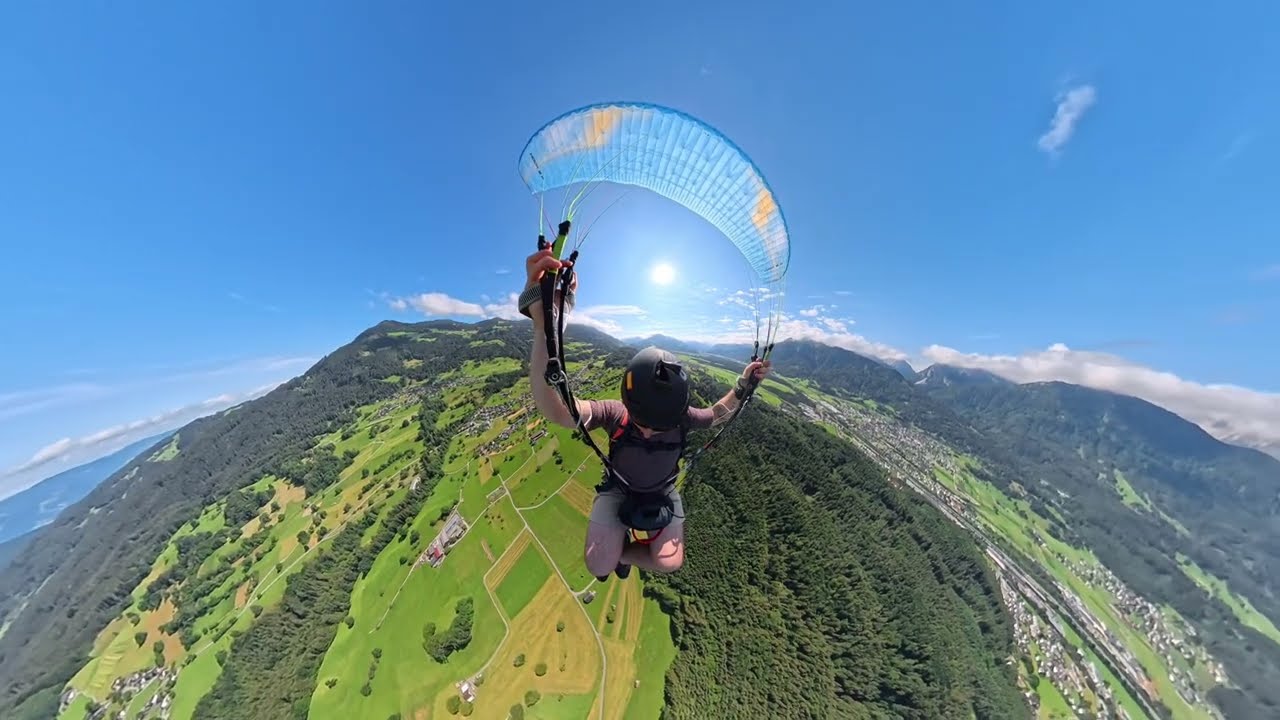 Flug mit Knoten im Schirm - erste Erfahrung und sichere Landung