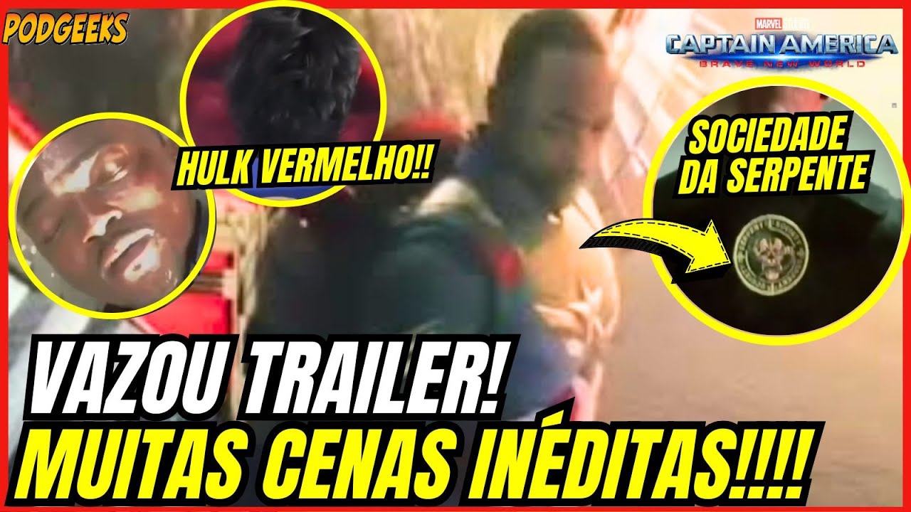 URGENTE! VAZOU TRAILER CAPITÃO AMÉRICA 4 COM UM MONTE DE CENAS INÉDITAS! HULK VERMELHO??