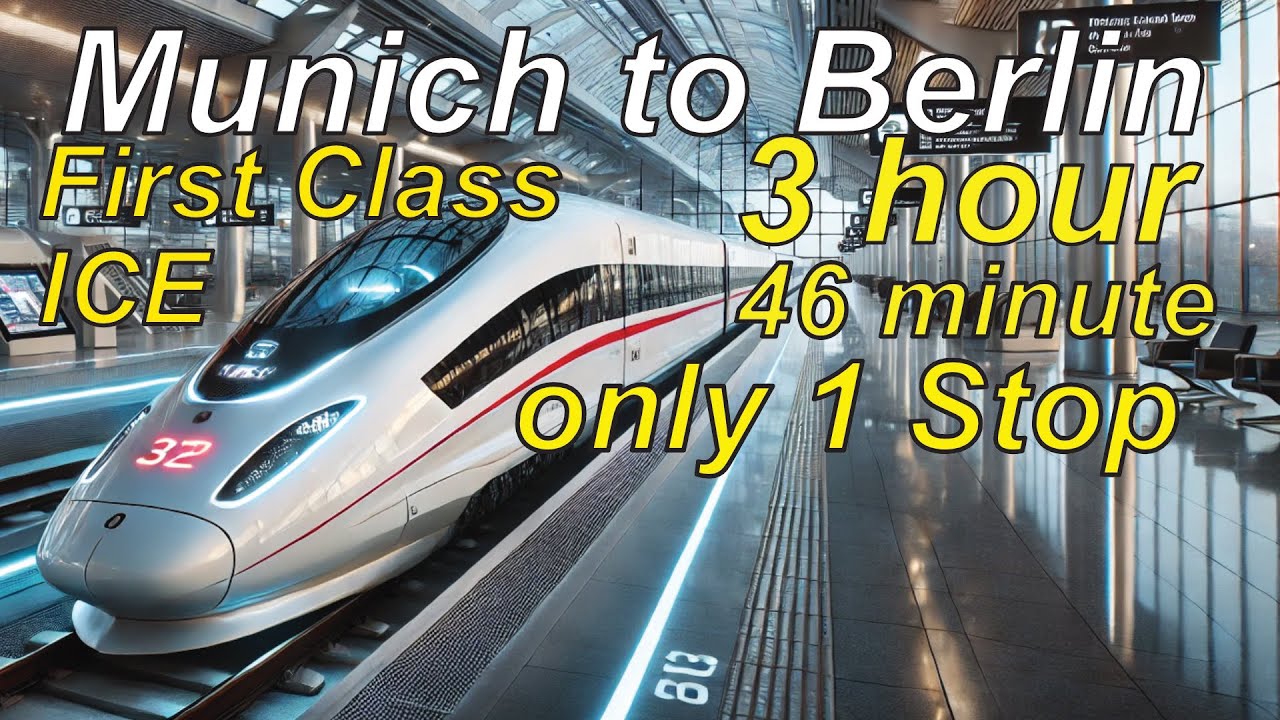 First Class Munich to Berlin ICE 3:46 hours, fastest train distance, #travel #train #solo #bad
