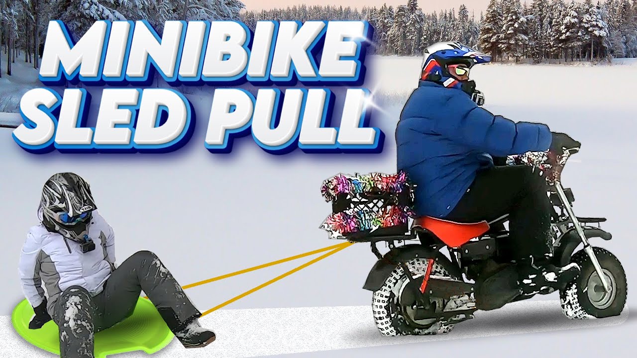 Upgraded MB200 + Sled = EPIC DRIFTS ⛪ Christmas Baja Mini Bike Winter Snow Ride 🎄