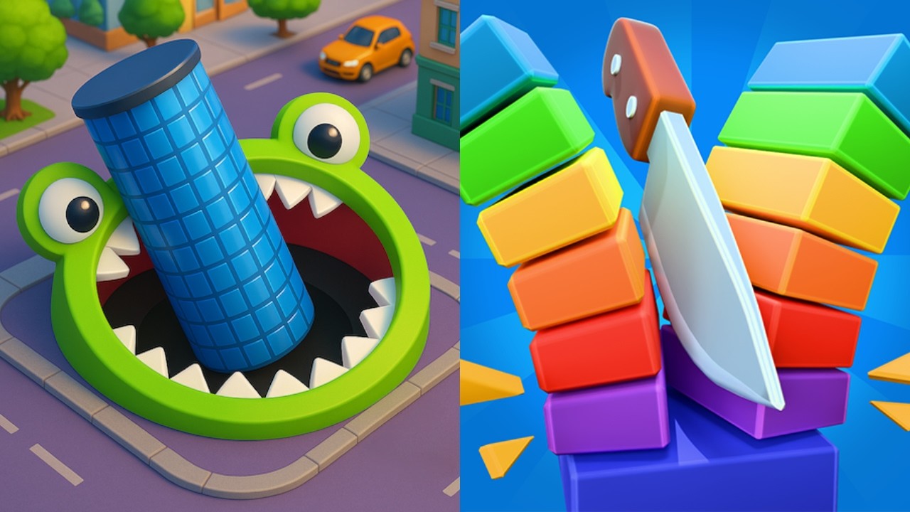 Hole. io vs Slice It All! - Max Levels Unlocked Speedrun Gameplay