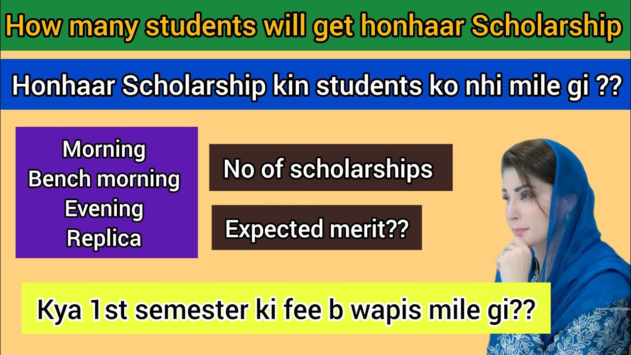Honhaar Scholarship expected merit 2025|kin students ko scholarship nhi mile gi?|1st sem fee refund 