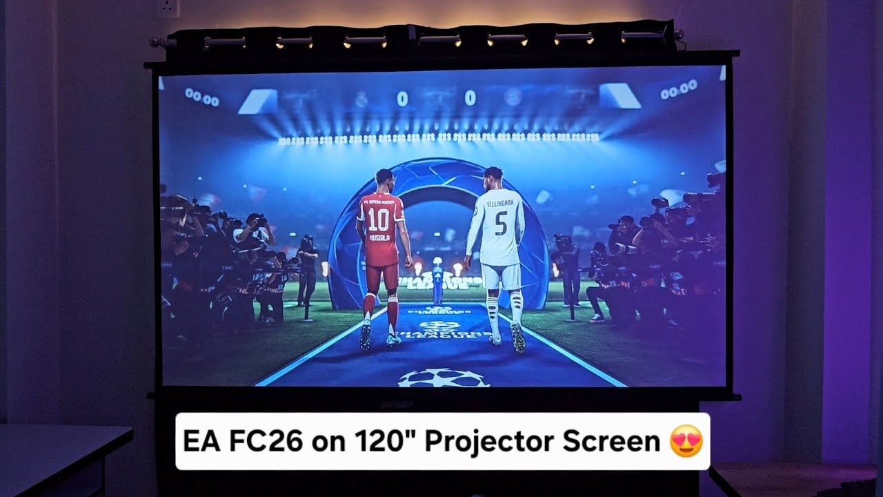 Playing EA FC26 on big Screen Projector 😍