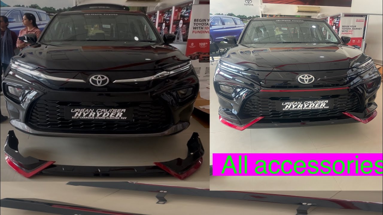 new hyrder all Acc  😍new hyrder all accessories vs grand vitara 🚗HYRYDER SPORTS KIT WHICH INCLUDESSR