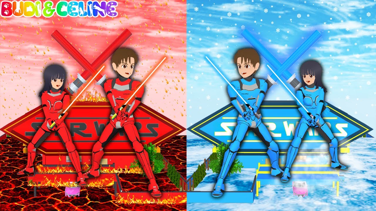 Yuta Mio Palsu Muncul Buat Markas Robot StarWars Api🔥 VS Yuta Mio Asli Buat Markas Robot Es ❄
