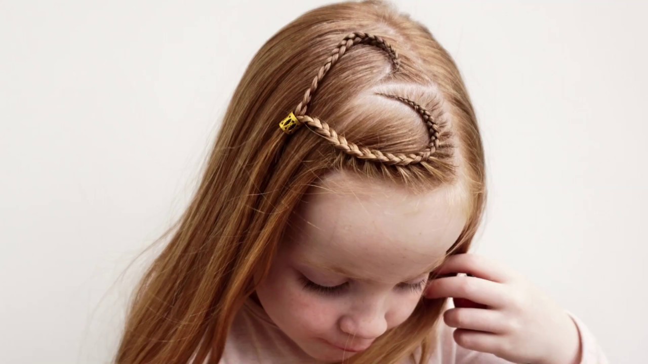 Ibiza festival heart hairstyle for girls