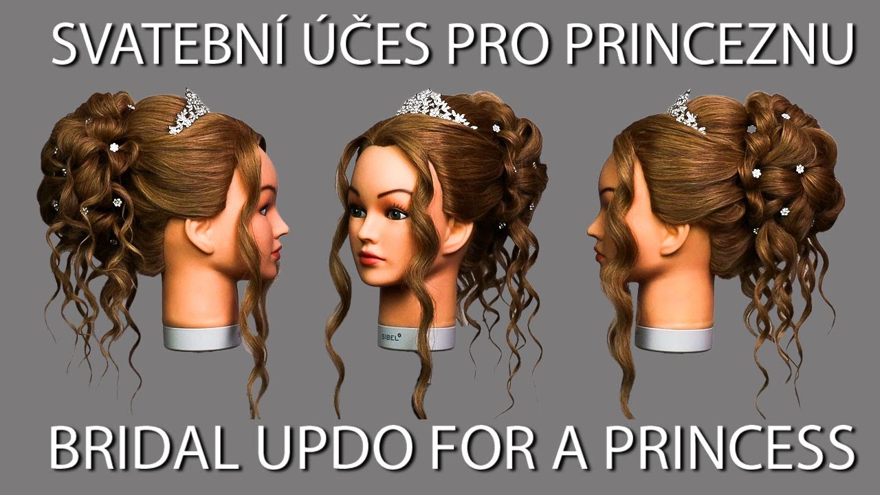Pohádkový Svatební Účes s Tiarou 💖 | Wedding Princess Hairstyle |