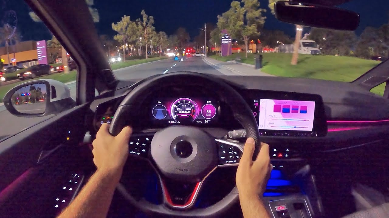 2022 Volkswagen Golf GTI DSG POV Night Drive (3D Audio)(ASMR)