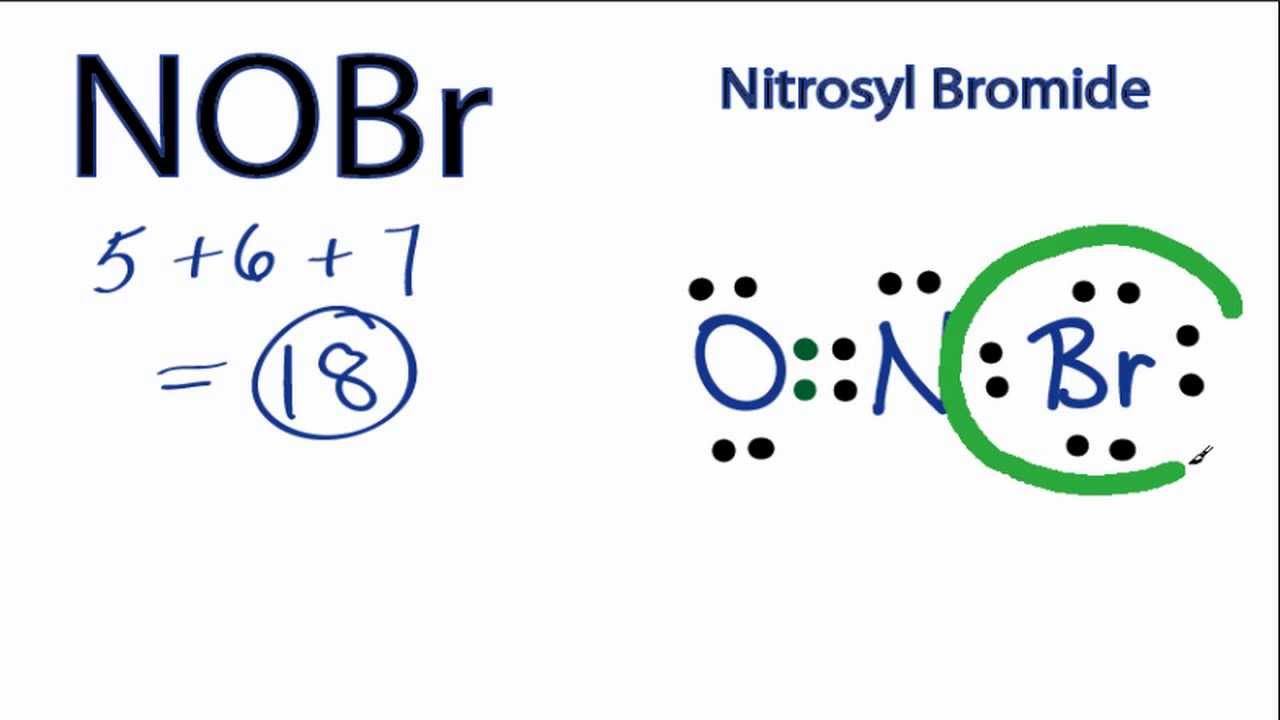 NOBr Lewis Structure - How to Draw the Lewis Structure for Nitrosyl Bromide