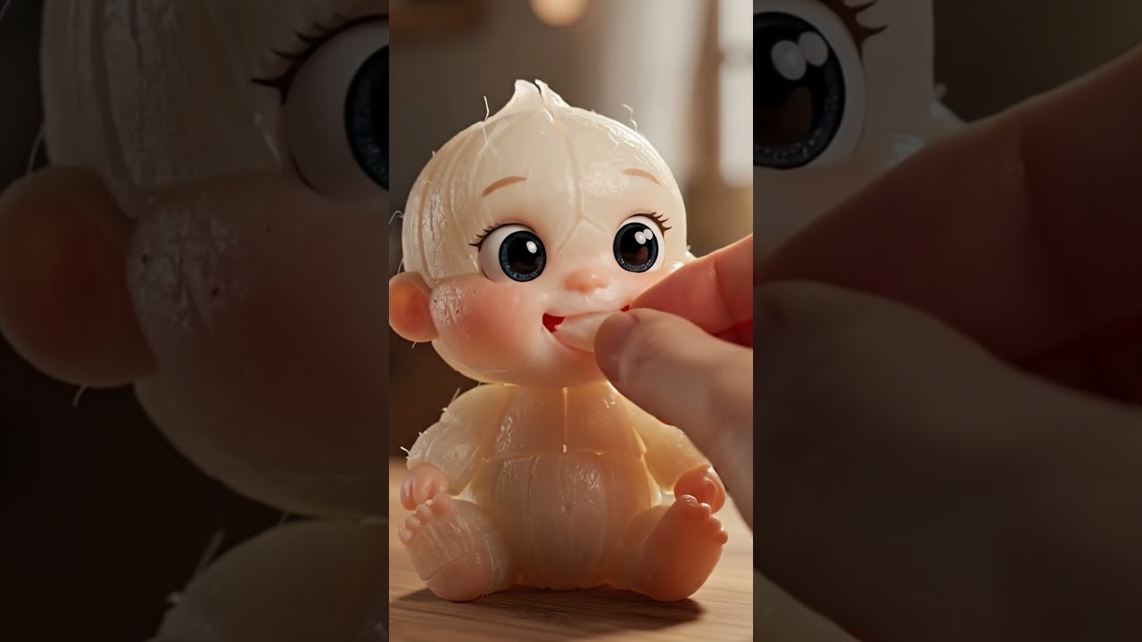 Cute Baby Face Eating Food Slowly 😍 Tiny Bite ASMR Animation 