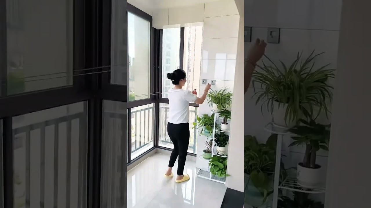 Invisible Retractable Clothesline | No-Drill Space-Saving Drying Solution