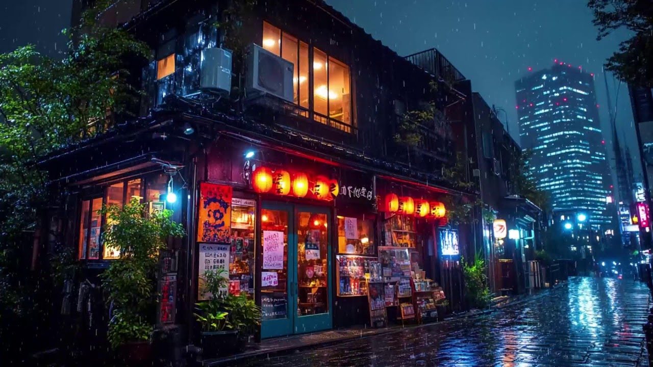 Hidden Lantern Alley on a Rainy Night in Japan | Viral Cozy Lo-fi for Sleep & Focus | 4K