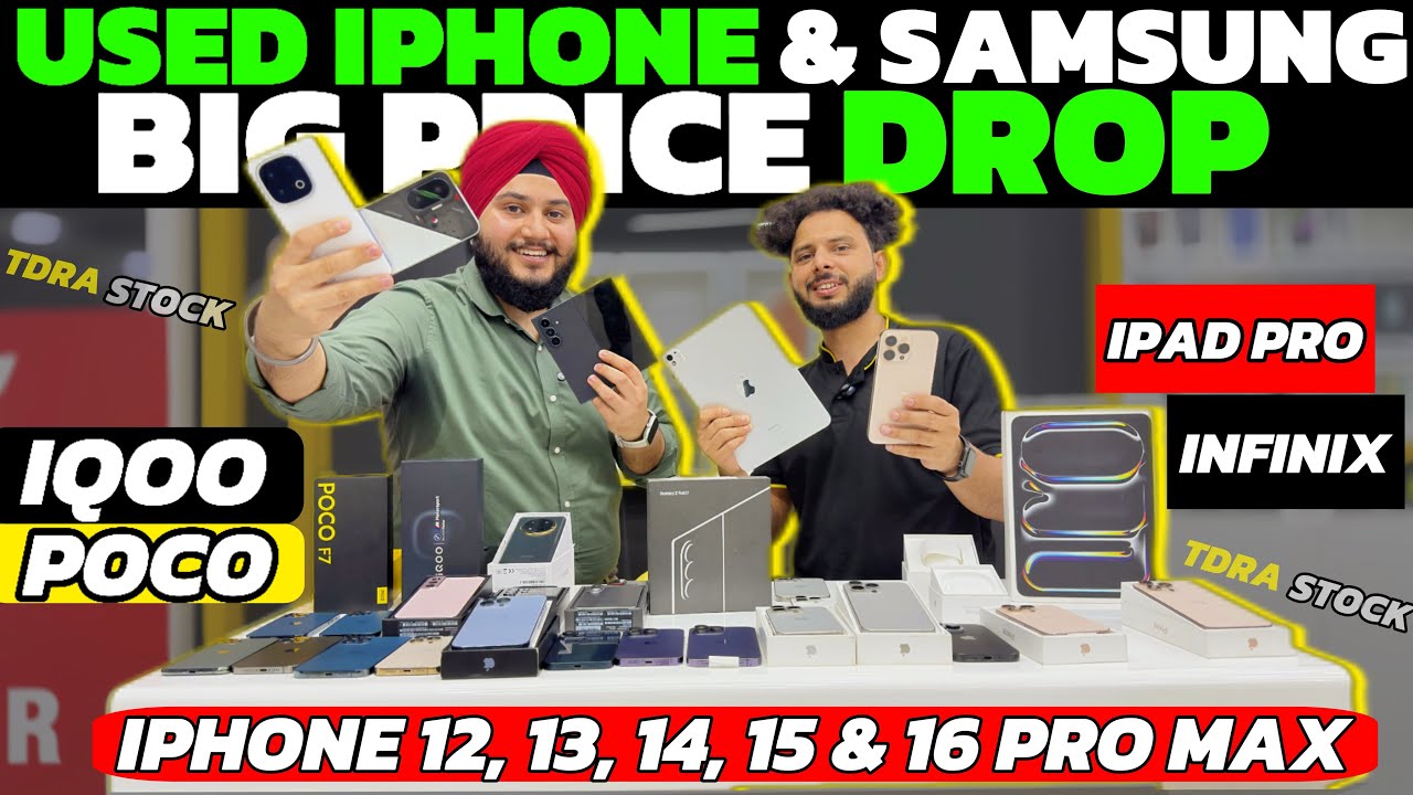 USED iPHONE PRICE DROP 🔥USED SAMSUNG Market IN DUBAI | USED MOBILE MARKET IN DUBAI | TECH JAGJOT
