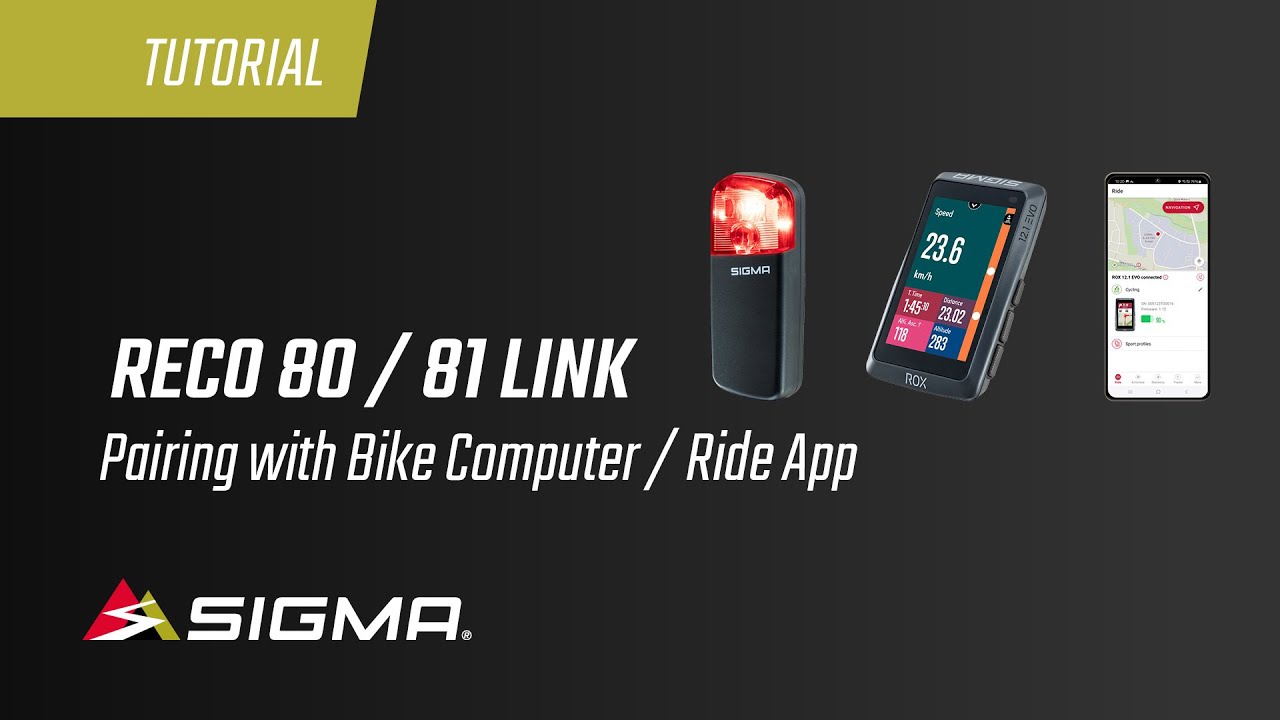 SIGMA BIKE // RECO 80 / 81 LINK - Pairing Bike Computer + Ride App (EN)