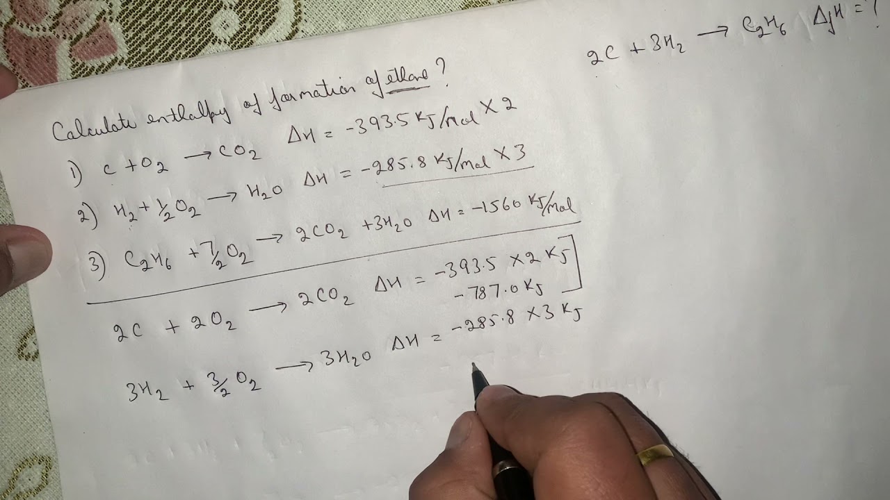 Calculation of enthalpy of formation